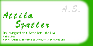 attila szatler business card